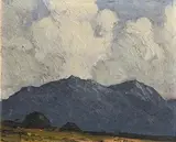 Paul Henry, Peat Stacks, Connemara, oil on board