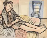 Gerard Dillon, Study for Tom Baker, Moyard (c.1950's), watercolour