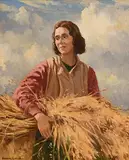 The Harvester by Maurice Canning Wilks, oil on canvas, sold Aug 2019