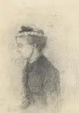 Study of a Lady by John Butler Yeats, pencil drawing, sold Aug 2019