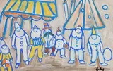 Duffy's Circus by Markey Robinson, gouache on board, offered Aug 2019