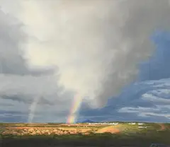 John Kirwan, Rainbow Day, oil on canvas
