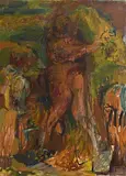 Artist at Work by Barrie Cooke, 1958, oil on canvas, offered Aug 2019