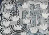 The Elopement (from the Fenian Cycle Series) by Martin Finnin, watercolour on handmade paper, sold Aug 2019