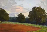 Hans Iten, The Ploughed Field, Belvoir Park, oil on board