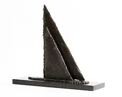 Andy McCarthy, Full Sail, bronze on marble base