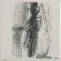 Pablo Picasso Spanish, La Femme, ceramic tile numbered 691 from an edition of 7402
