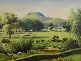 Overlooking Cushendall, Co. Antrim by Charles McAuley, oil on canvas board, offered Aug 2019
