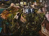 Killiney Hill by Gerard Byrne, oil on canvas, offered Aug 2019