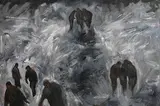 Christine Thery, Dividing the Island, oil on canvas