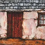 John Verling, Red Door, 2003, oil on board