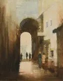 Anthony Robert Klitz, Temple Bar, Dublin, 1975, oil on canvas