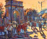 St. Stephen's Green by Norman Teeling, oil on board, sold Aug 2019