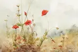 Phyllis del Vecchio, Roadside Blooms, watercolour