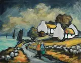 Pat Murphy, Westport Village, 2006, oil on board