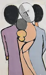 John Desmond, Family, 2018, acrylic on paper