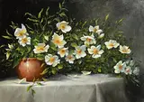 Annemarie Bourke, Still Life with Wild Roses