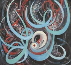 Marjorie Henry, Arabesque, oil on board