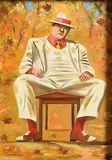 Ken O'Neill, Il Capo, oil on canvas