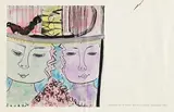 Gerard Dillon, Portrait of Two Ladies, mixed media