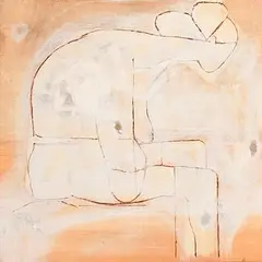 Colin Middleton, Seated Lady, oil on board