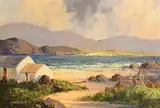 Near Letterfrack, Connemara, Co. Galway by George K. Gillespie, oil on canvas, sold Jun 2019