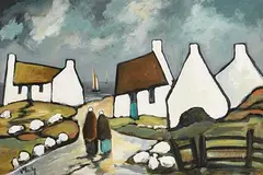 Markey Robinson, On the Road Home, gouache on board