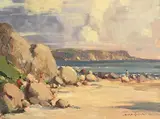Garron Head, Antrim Coast by George K. Gillespie, oil on canvas, offered Jun 2019