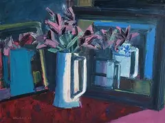 Lilies Reflected by Brian Ballard, 2010, oil on canvas, sold Jun 2019