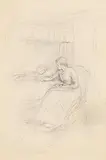 The Carer by John Butler Yeats, pencil drawing, sold Jun 2019