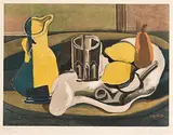 Georges Braque, Nature Morte au Citrons, collotype in colours on wove paper - numbered 144 from an edition of 300 - published by Guy Spitzer, Paris