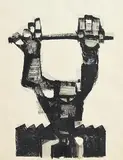 Colin Middleton, The Strong Man, mixed media on paper