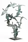 20th Century Irish School, Migrating Swans, bronze