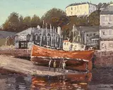 Ivan Sutton, Kinsale Slipwave, oil on canvas board