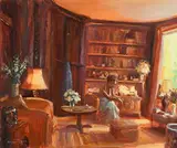 In the Drawing Room by Norman Teeling, oil on board, sold Jun 2019