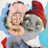 Hans-Jürgen Kuhl, Gnome, 1985, screenprint with diamond dust on paper - number 77 from an edition of 100