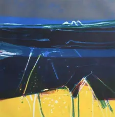 Barbara Rae Scottish, Valentia Shore, limited edition lithograph - numbered 3 from an edition of 75