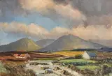 Twelve Pins, Connemara by Norman J. McCaig, oil on canvas, sold Jun 2019