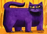Yellow Eyed Cat by Graham Knuttel, oil on canvas, sold Jun 2019