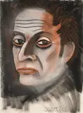 Graham Knuttel, Portrait of a Man, pastel on paper