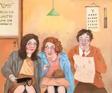Seeing too Much by John Schwatschke, oil on canvas, sold Jun 2019