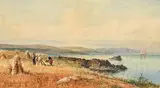 Harvesting by Alexander Williams, 1887, watercolour, sold Jun 2019