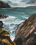Dorothee Roberts French, Blow Blow Thou Winter Wind, Clogher, Kerry, oil on canvas