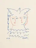 Pablo Picasso Spanish, Two Women and Dove, 1980, lithograph published by SPADEM Paris on arches wove paper