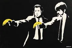 Banksy British, Pulp Fiction, screenprint