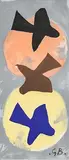 Georges Braque, Sun and Moon II, lithograph printed by Mourlet for DLM in 1959