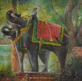 Elizabeth Taggart, Statue of Elephants at Mausoleum-Kotah Rajasthn