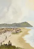 Tom Cullen, Dooagh Village, Achill Island, oil on canvas