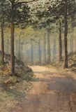 Entrance to Catherine Tynan's Driveway by Percy French, watercolour, offered May 2019
