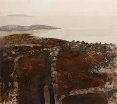 Arthur Armstrong, Rocky Landscape, 1968, oil on board